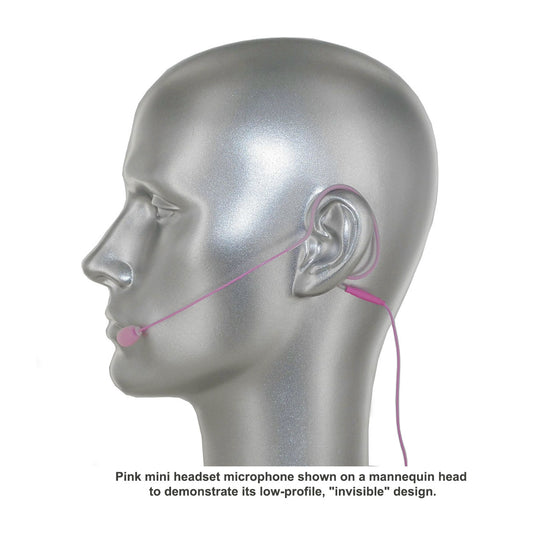 Rannsgeer AVL630R-PK Omnidirectional Headset Microphone for Shure Wireless - Pink (TA4F/Mini 4-Pin)