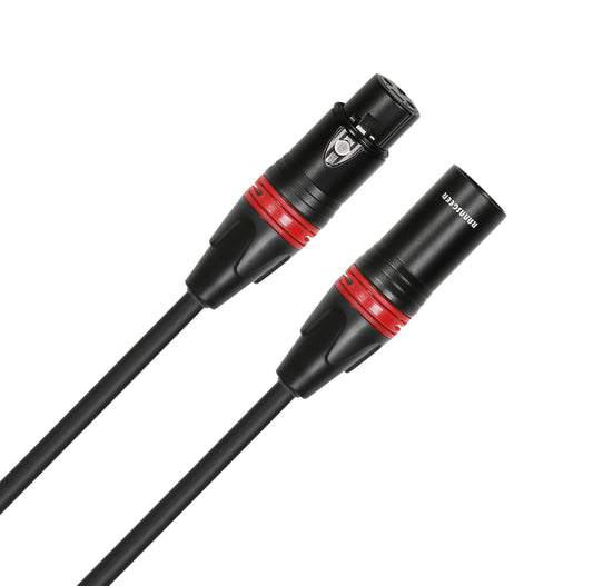 Rannsgeer 1ft XLR Male to Female Microphone Patch Cable, 3-Pin Balanced Audio Cord - 10 Pack