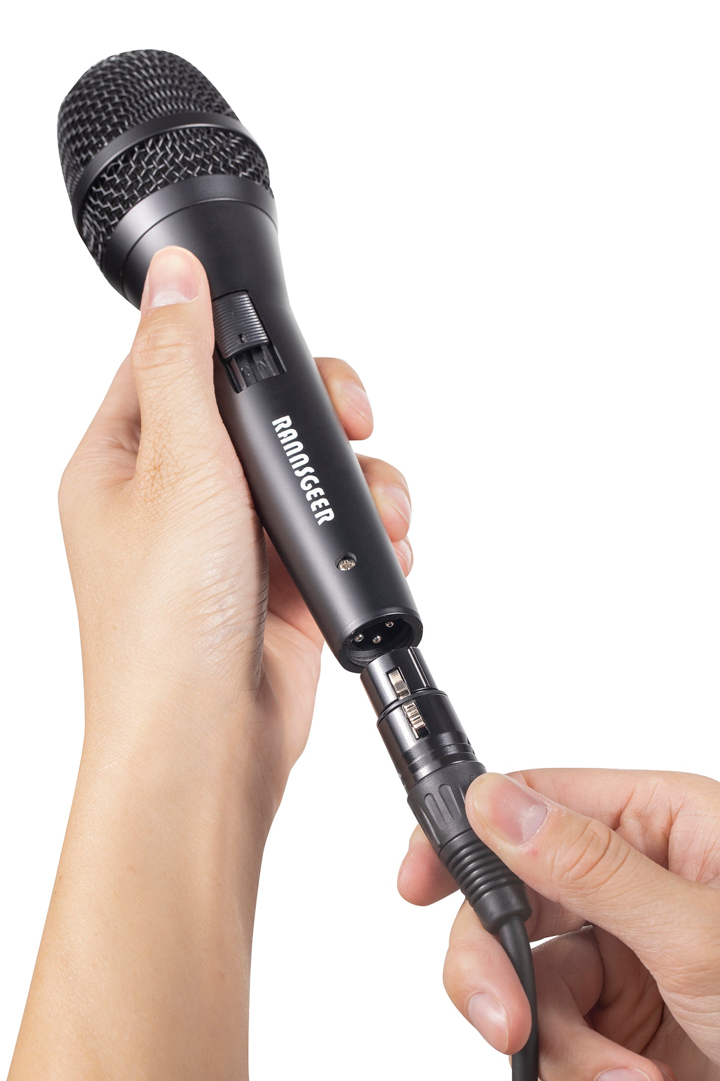 Rannsgeer RM82B-P2 Dynamic Vocal Microphone 2-Pack - Wired Handheld Karaoke Mic with 16ft Cable & Carrying Case