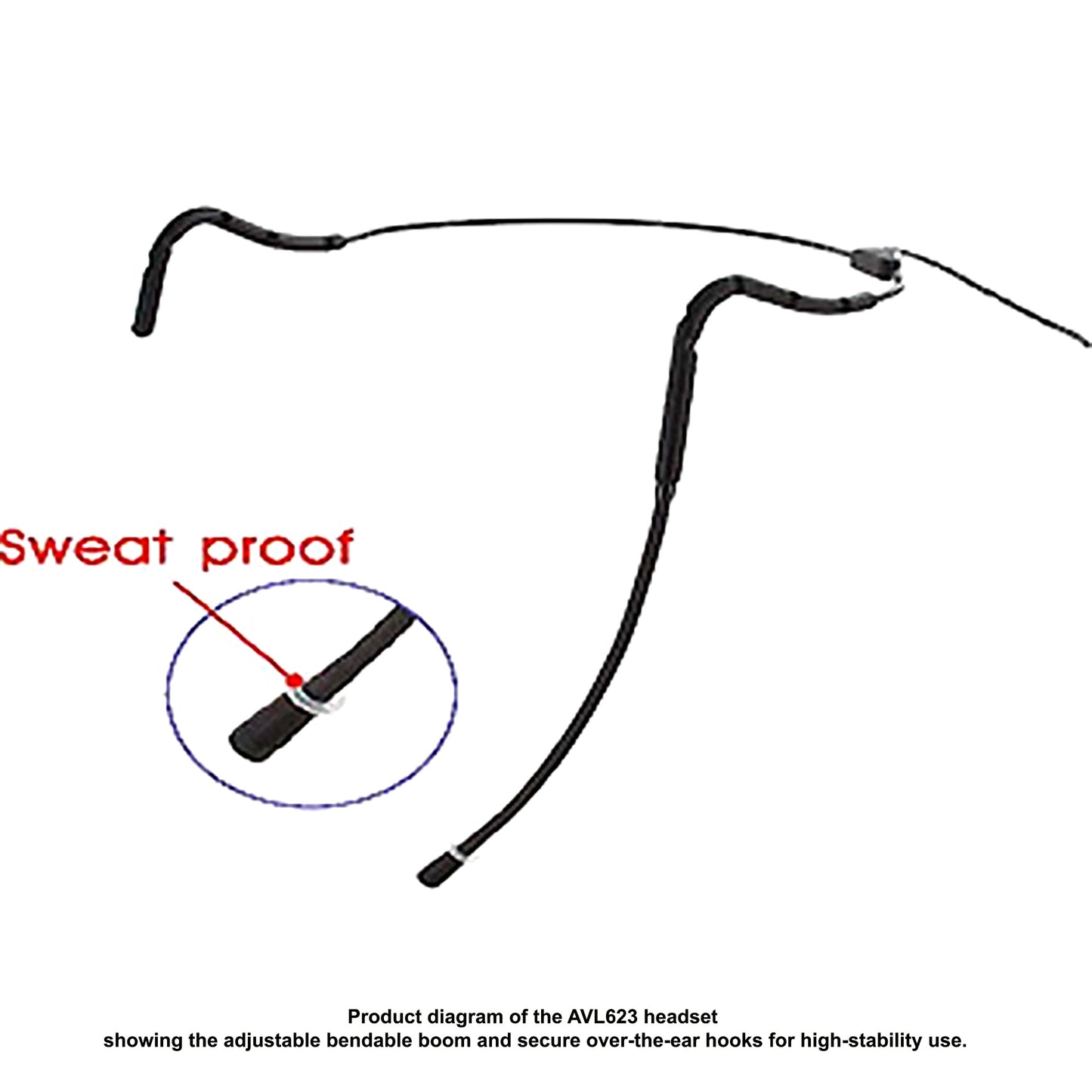 AV-Jefes AVL623B-ST Dual Ear Headset Mic | 3.5mm TRS for Sennheiser & Sony
