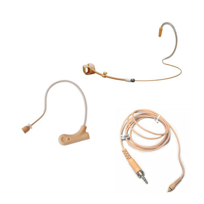 AV-JEFES AVL670SD-35LS-FM Tan Color Short Boom Mini Headset Microphone with Frame for Sennheiser