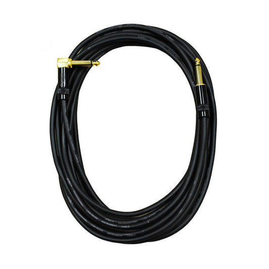 Audio2000's E28125 25Ft 1/4" TS Right Angle To 1/4" TS Audio Cable