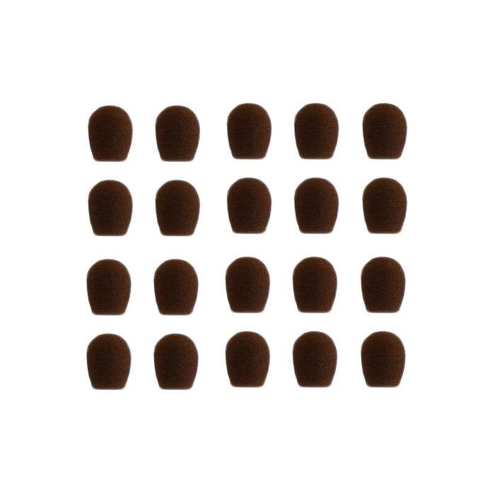EZProGear EZ10CC-20 10mm Cocoa Color Mini Headset Microphone Windscreen (20 Pack)