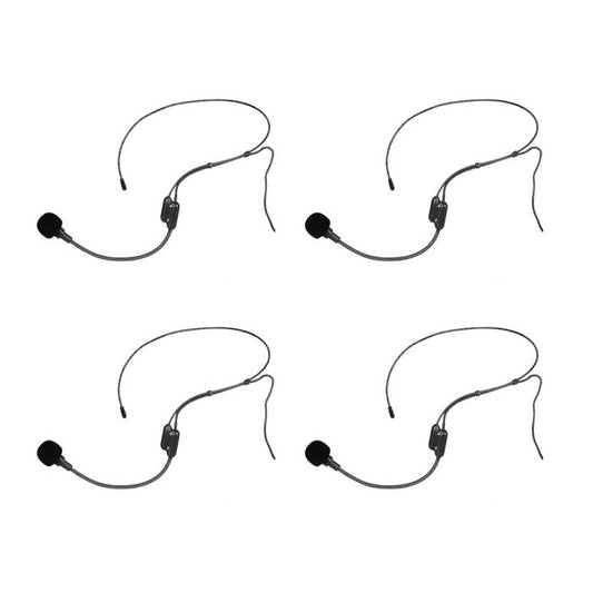 EZProGear WH82035-P4 Headset Microphone for Audio 2000 3.5mm Lock Screw Connector (4 Pack)
