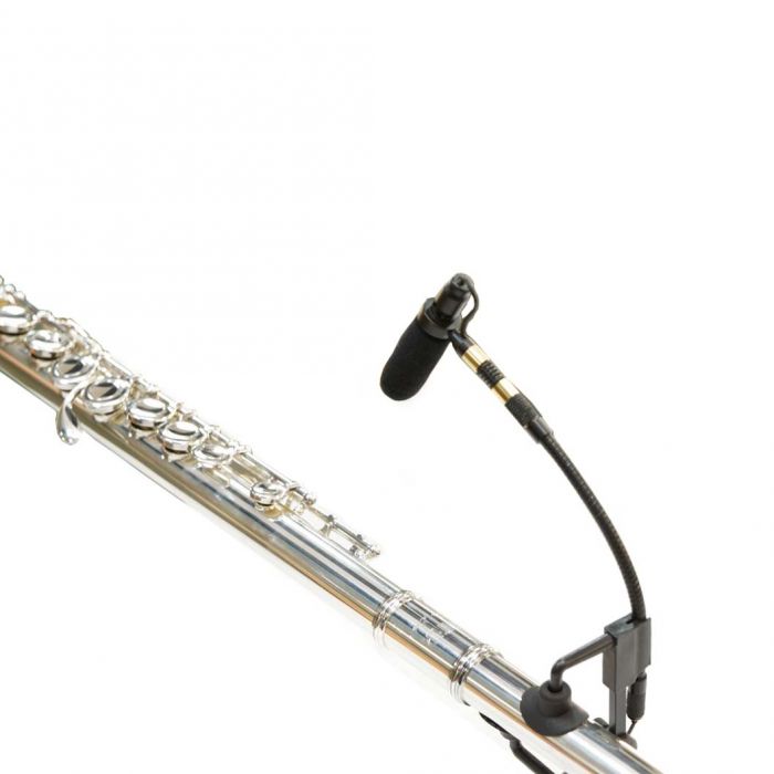 AV-JEFES PMM19B-H4P-FL Flute Clip-On Musical Instrument Microphone for Audio Technica Wireless Microphone and Phantom Power Input