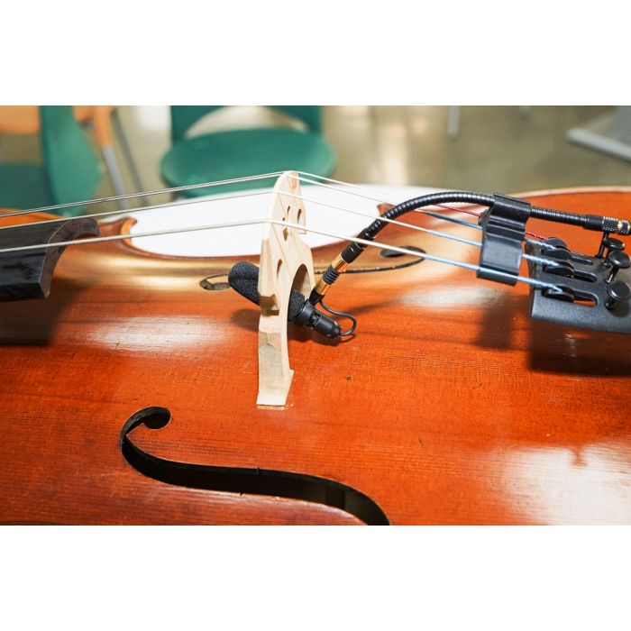 AV-JEFES PMM19B-SH4-VA Viola Clip-On Musical Instrument Microphone for Shure Wireless Microphone and Phantom Power Input