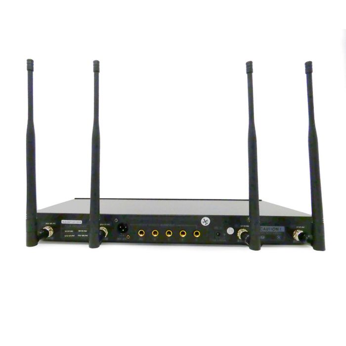 Rannsgeer UHF R288-70D-FR 4-Channel Mini Headset Wireless Microphone with Dual Ear Hook Frame