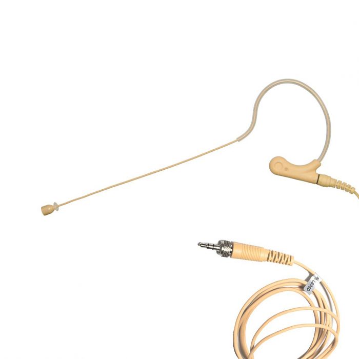 U-Voice UVS70D-35LS Tan Color Mini Headset Microphone with Detachable Cable for Sennheiser