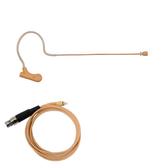U-Voice UVS70D-SH4 Tan Color Mini Headset Microphone with Detachable Cable for Shure