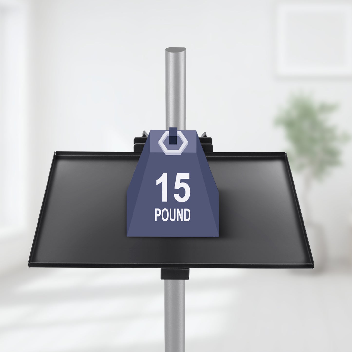 Rannsgeer 2-Pack Microphone Stand Tray - 12.8" x 9.8" Heavy Duty Steel Utility Shelf with Clamp for Music Stands & Speaker Poles