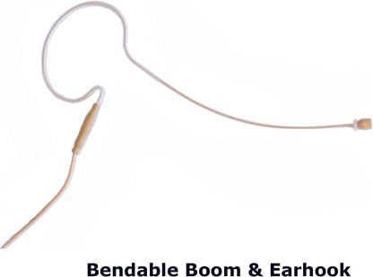 Rannsgeer AVL630R-cH4P cH-Style Earhook Headset Microphone for Audio-Technica Bodypack Transmitters - Tan