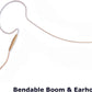 Rannsgeer Mini Headset Microphone Replacement Earhook Headset Mic for Audio Technica Wireless System