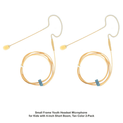 AV-Jefes AVL630-35LS-P2 Mini Headset Microphone for Sennheiser Wireless - 2 Pack (4 Colors & Kids Sizes Available)