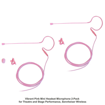AV-Jefes AVL630-35LS-P2 Mini Headset Microphone for Sennheiser Wireless - 2 Pack (4 Colors & Kids Sizes Available)