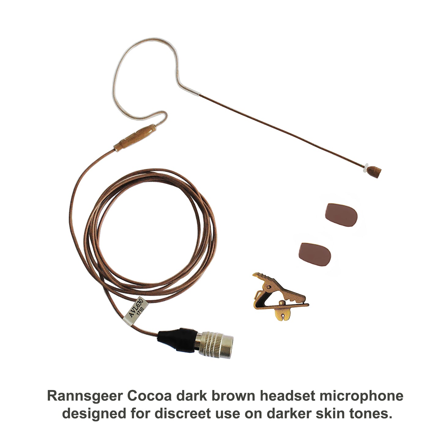 Rannsgeer Earhook Headset Microphone with H4P 4-Pin Connector for Audio-Technica Wireless Systems (AVL630R-H4P)