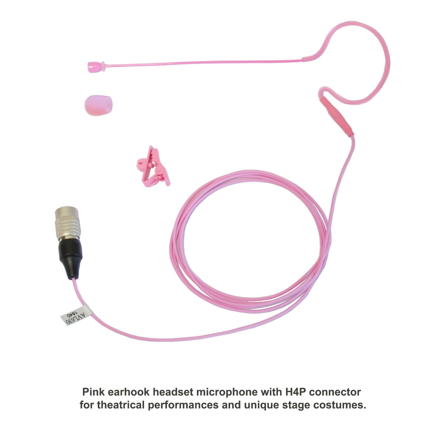 Rannsgeer Earhook Headset Microphone with H4P 4-Pin Connector for Audio-Technica Wireless Systems (AVL630R-H4P)