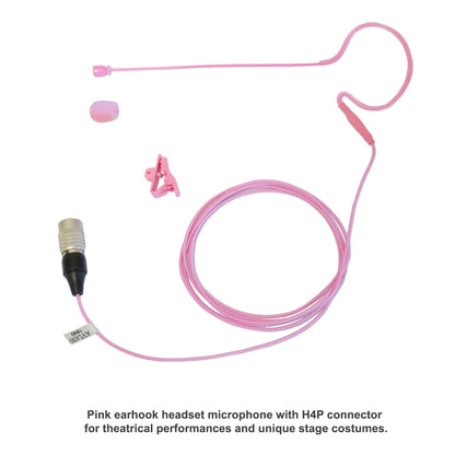Rannsgeer Earhook Headset Microphone with H4P 4-Pin Connector for Audio-Technica Wireless Systems (AVL630R-H4P)