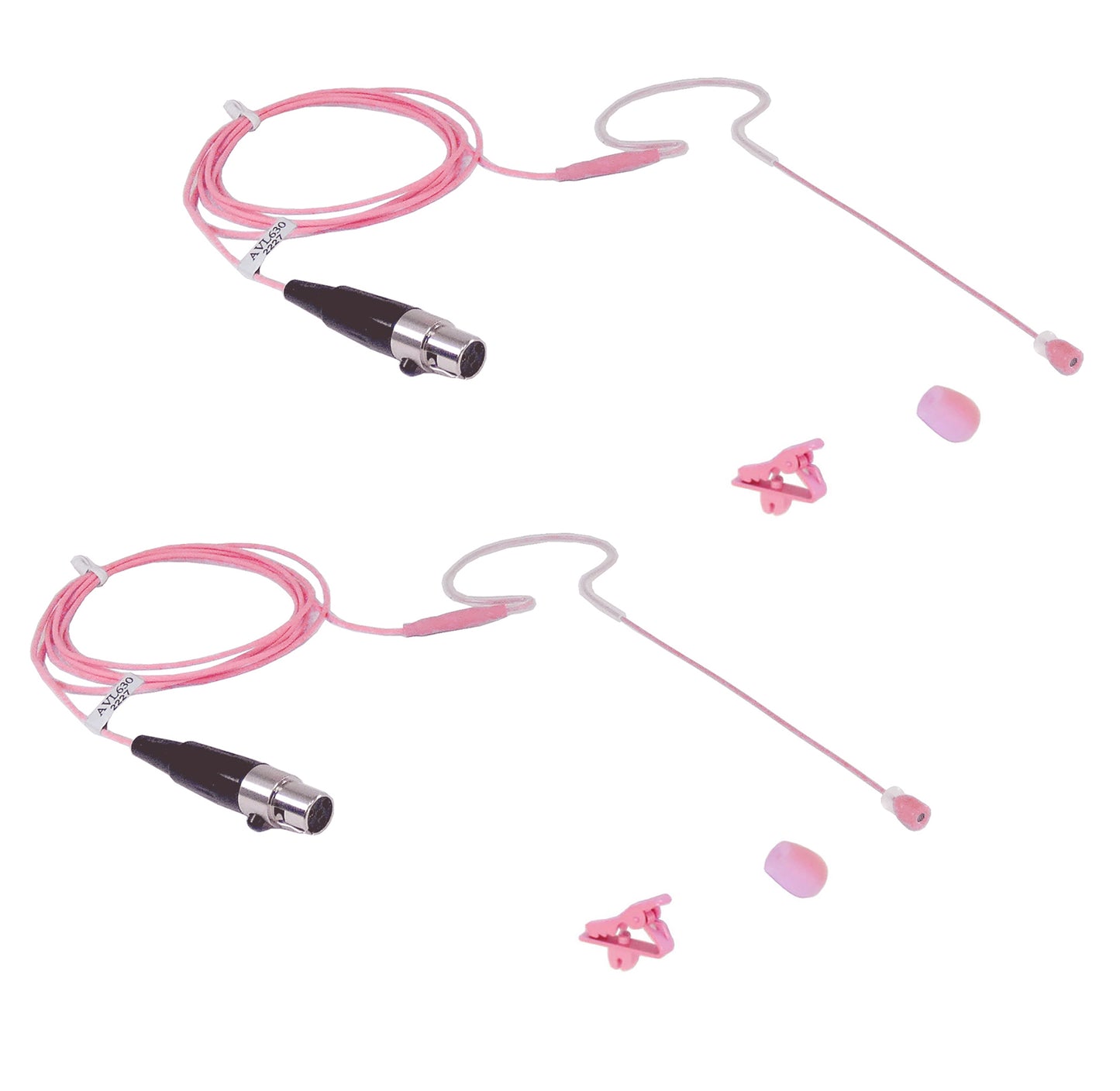 Rannsgeer AVL630R-SH4-P2 Earhook Headset Microphone for Shure Wireless (2-Pack)