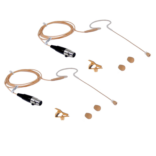 Rannsgeer AVL630R-SH4-P2 Earhook Headset Microphone for Shure Wireless (2-Pack)