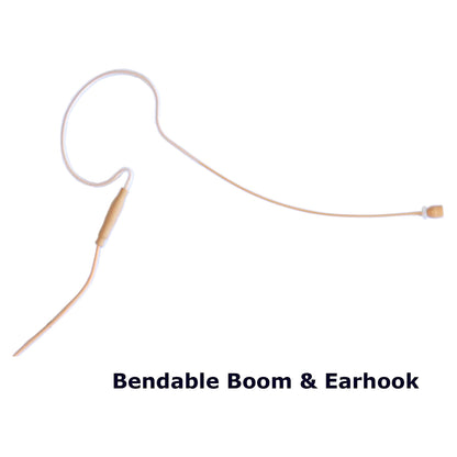 Rannsgeer AVL630R-SH4-10WS Tan Headset Mic for Shure Wireless (TA4F) - Includes 10 Windscreens & Clip