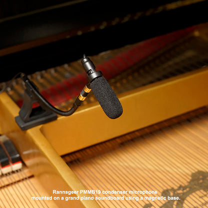 Rannsgeer PMMB19 Piano Microphone - Clip-On Condenser Mic with 4 Connectors for Shure, Sennheiser, AKG & AT