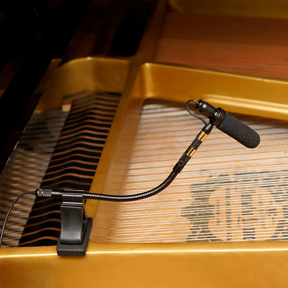 Rannsgeer PMMB19 Piano Mic with Magnetic Base & Rechargeable 48V Phantom Power | XLR Condenser Microphone