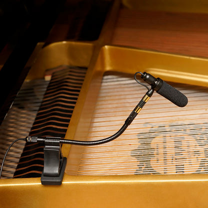 Rannsgeer PMMB19 Piano Mic with Magnetic Base & Rechargeable 48V Phantom Power | XLR Condenser Microphone