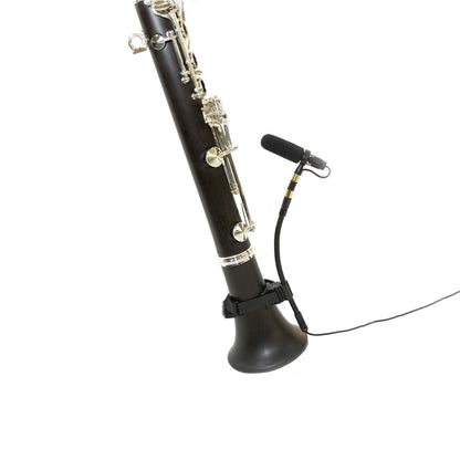 Rannsgeer Woodwind Instrument Microphone - Clip-On Condenser Mic for Flute & Clarinet with Rechargeable 48V Phantom Power