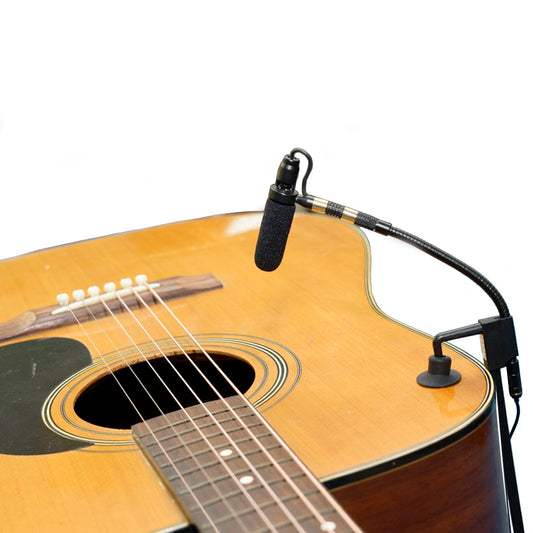Rannsgeer Professional Instrument Microphone for Guitar with Rechargeable External 48V Phantom Power Supply for Recording and Performance