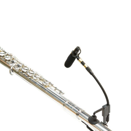Rannsgeer Woodwind Instrument Microphone - Clip-On Condenser Mic for Flute & Clarinet with Rechargeable 48V Phantom Power