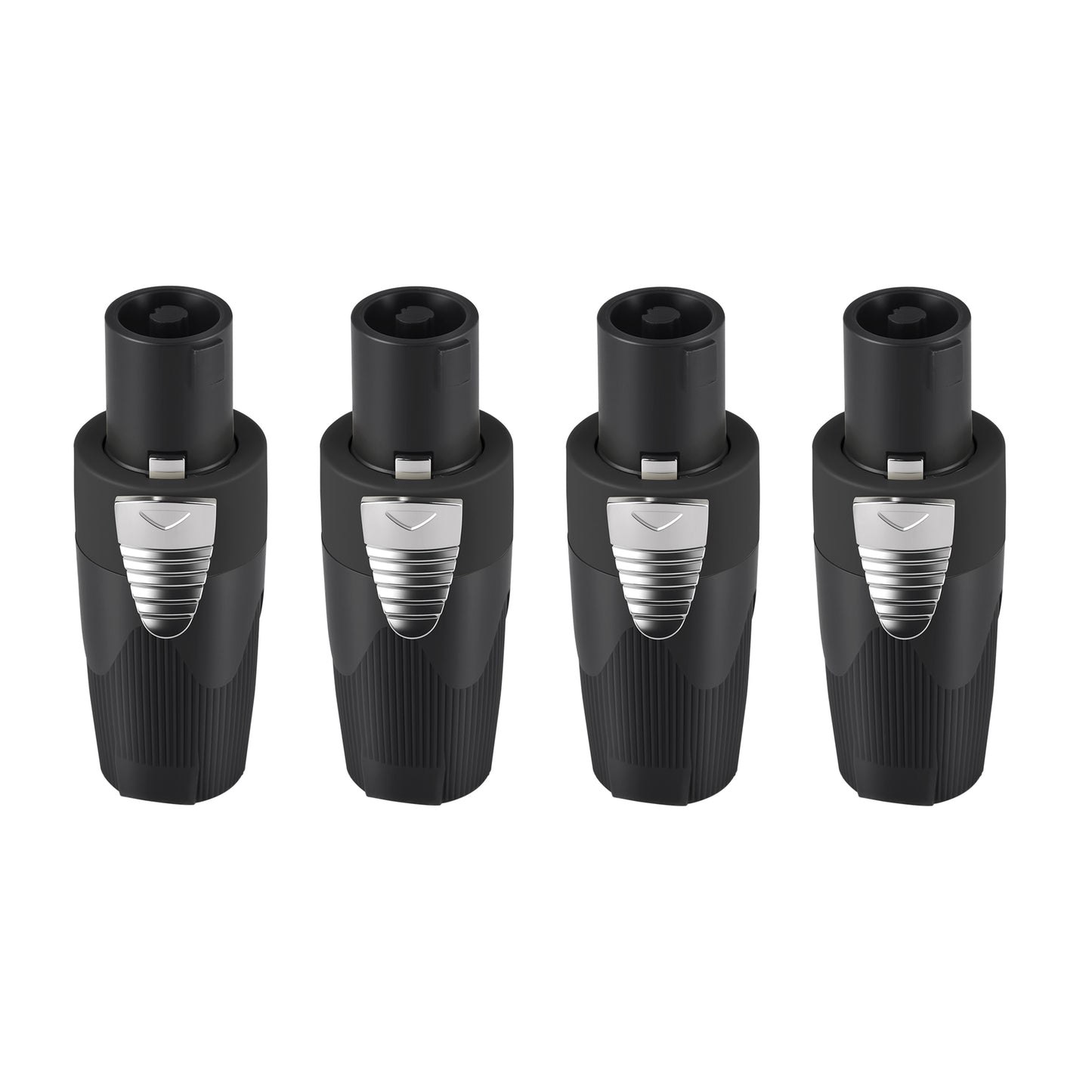 Rannsgeer 4-Pole Speakon Connectors (4 Pack) - Twist Lock Speaker Plugs