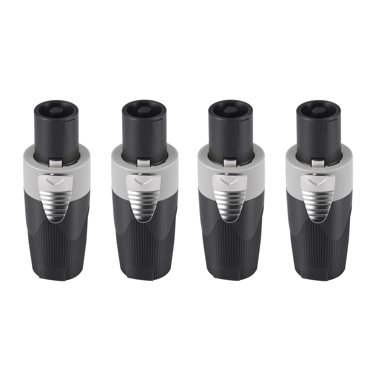 Rannsgeer 4-Pole Speakon Connectors (4 Pack) - Twist Lock Speaker Plugs