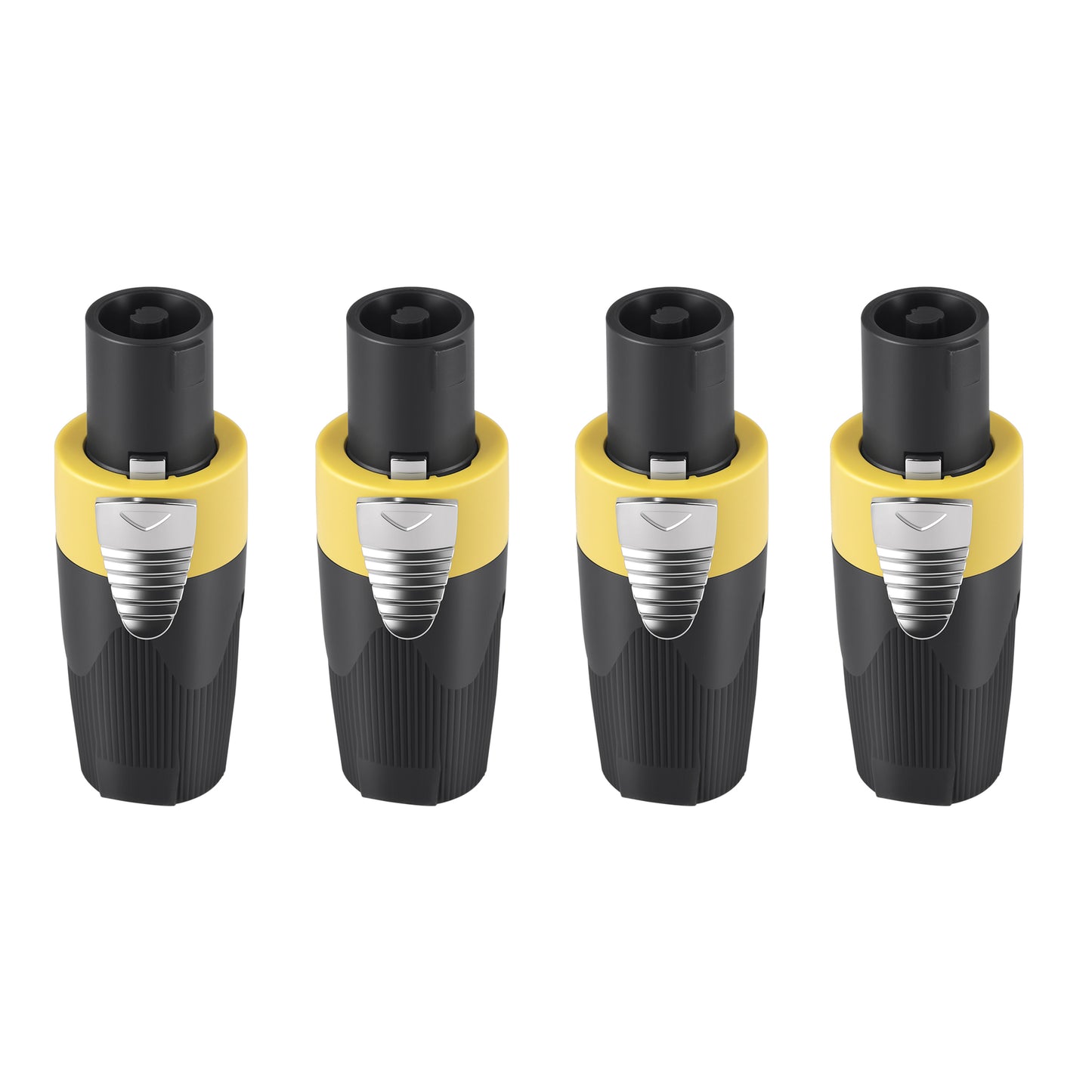 Rannsgeer 4-Pole Speakon Connectors (4 Pack) - Twist Lock Speaker Plugs