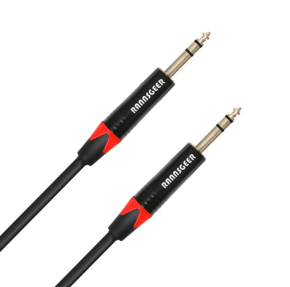 Rannsgeer 1/4" TRS to 1/4" TRS Balanced Audio Cable R750X (1ft, 3ft, 6ft)