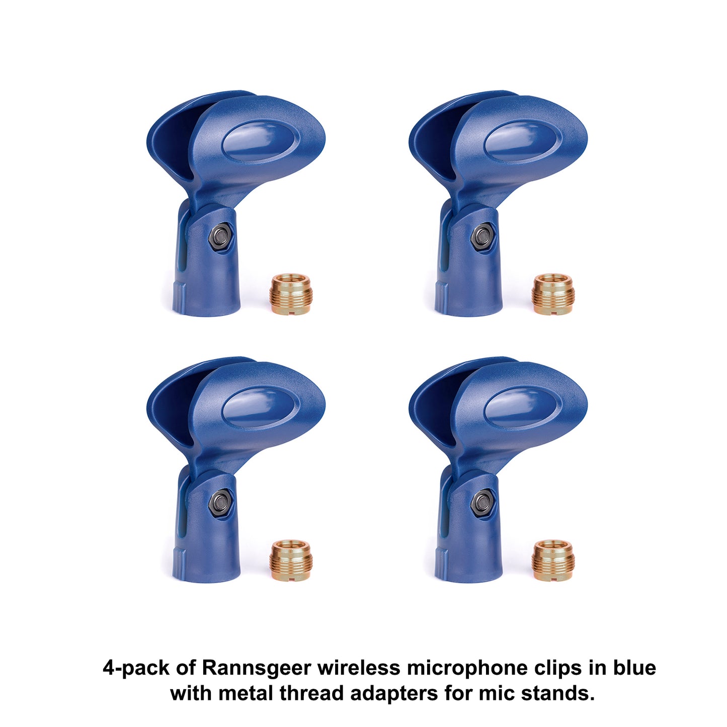 Rannsgeer Wireless Microphone Clips (4 Pack) with 5/8" to 3/8" Adapters