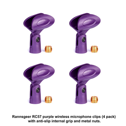Rannsgeer Wireless Microphone Clips (4 Pack) with 5/8" to 3/8" Adapters