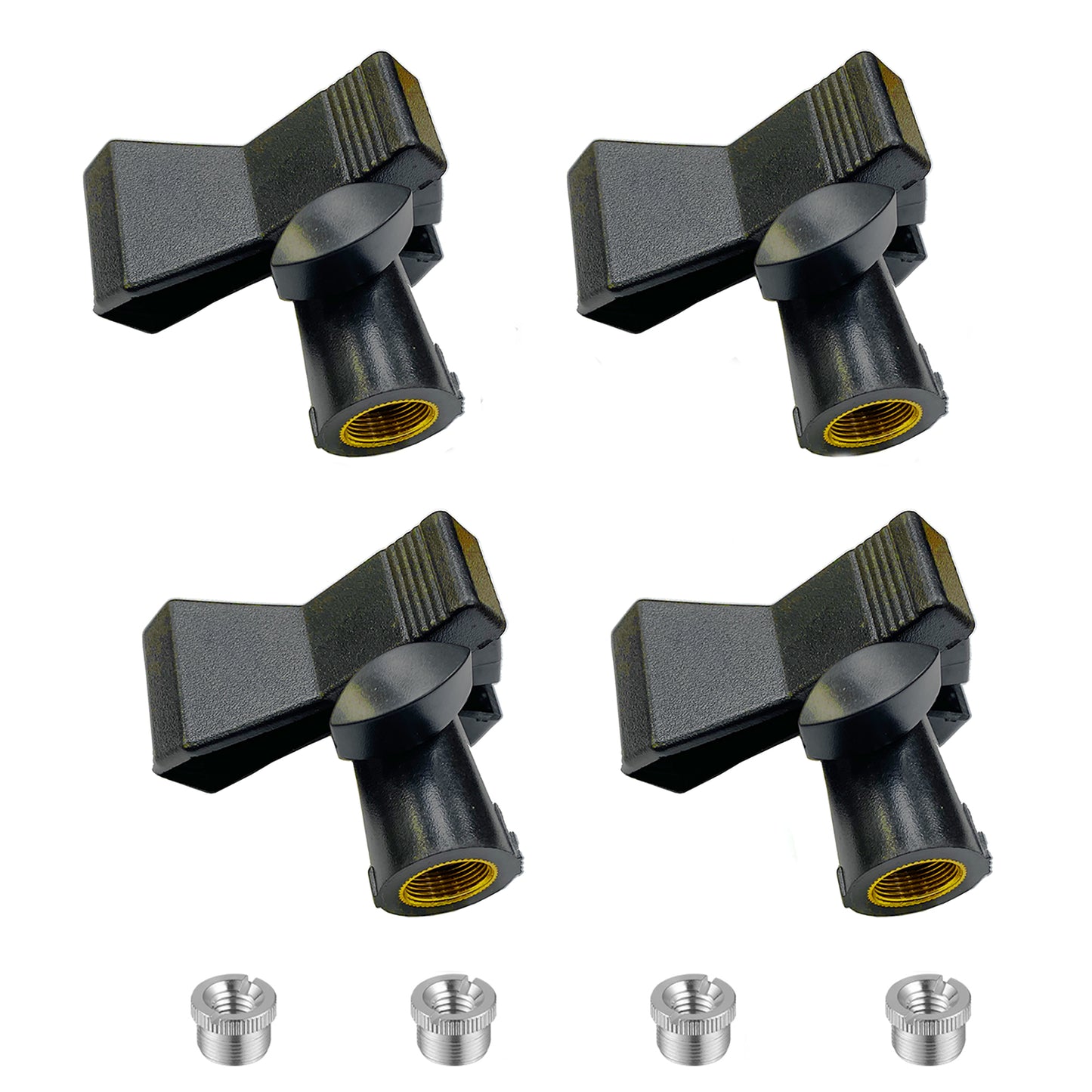 Rannsgeer Universal Microphone Clip with Adjustable Knob & 5/8" to 3/8" Thread Adapter for Studio Recording, Podcasts, and Live Streaming