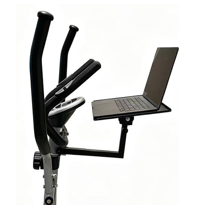 Rannsgeer RHT605 Upgraded Laptop Tray Mount with Extended L-Beam (11" x 15.6") - Adjustable 360 Swivel Tilt Clamp for Treadmill and Speaker Stand