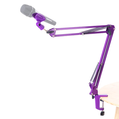Rannsgeer Desktop Microphone Boom Arm - Heavy Duty Adjustable Metal Mic Stand