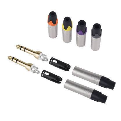 Rannsgeer 1/4" TRS Male Connector Plug (6.35mm) - Solder Type for DIY Audio Cable Repair