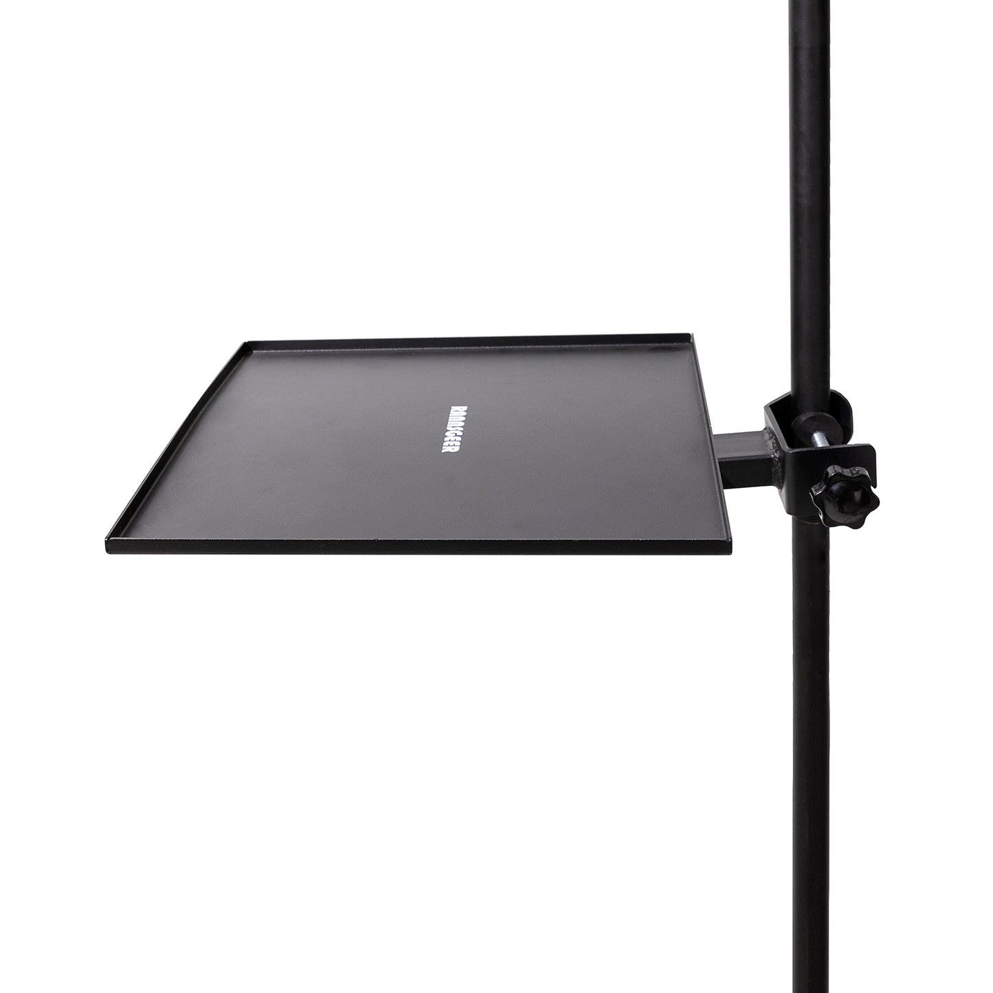 Rannsgeer 2-Pack Microphone Stand Tray - 12.8" x 9.8" Heavy Duty Steel Utility Shelf with Clamp for Music Stands & Speaker Poles