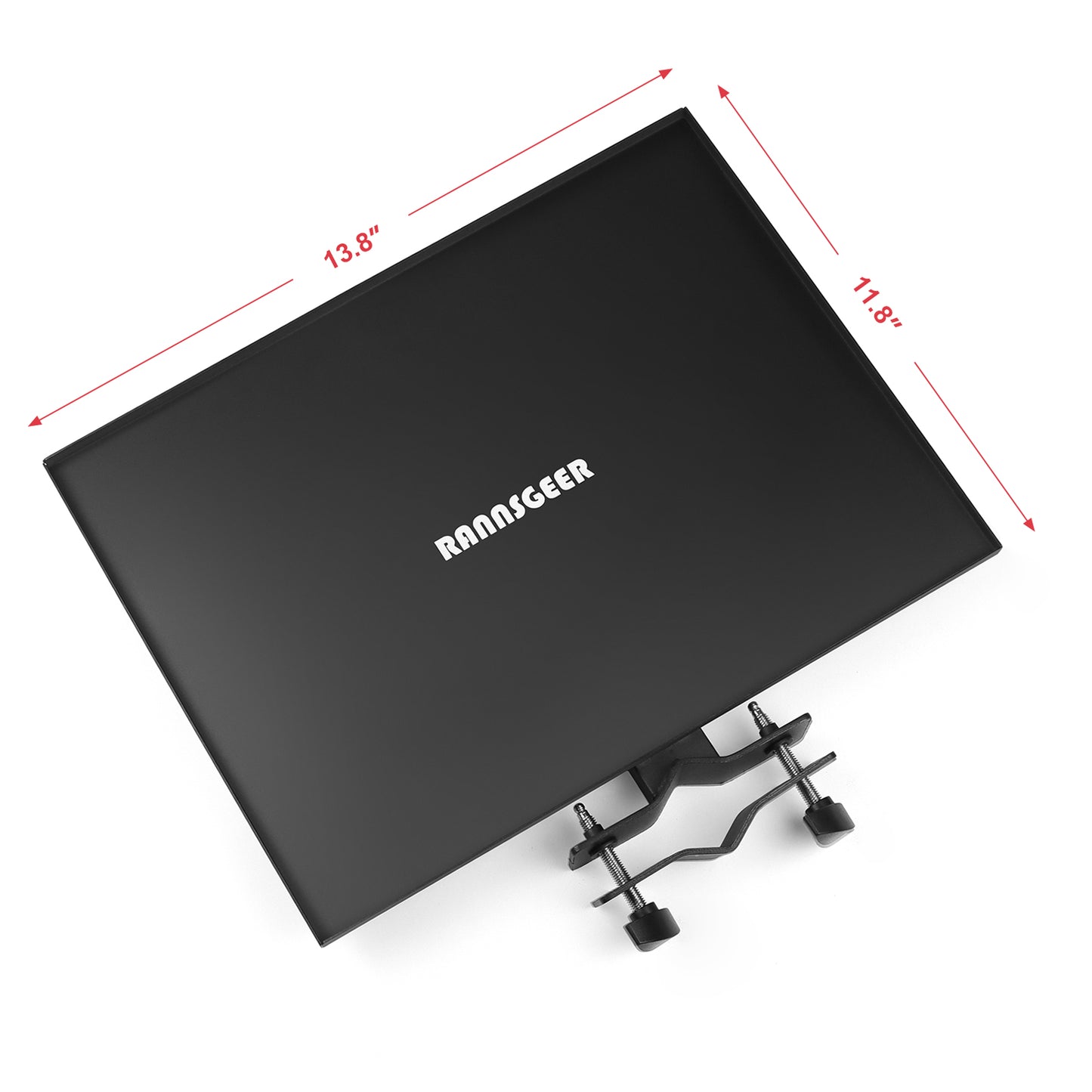 Rannsgeer Heavy Duty Steel Tray - Universal Mount for TV Stands, Carts & Speaker Stands