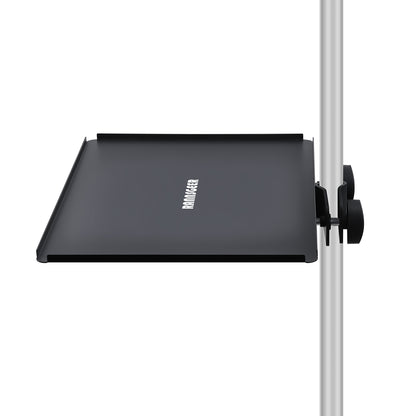 Rannsgeer Heavy-Duty Steel Clamp-On Tray for Microphone & Speaker Stands
