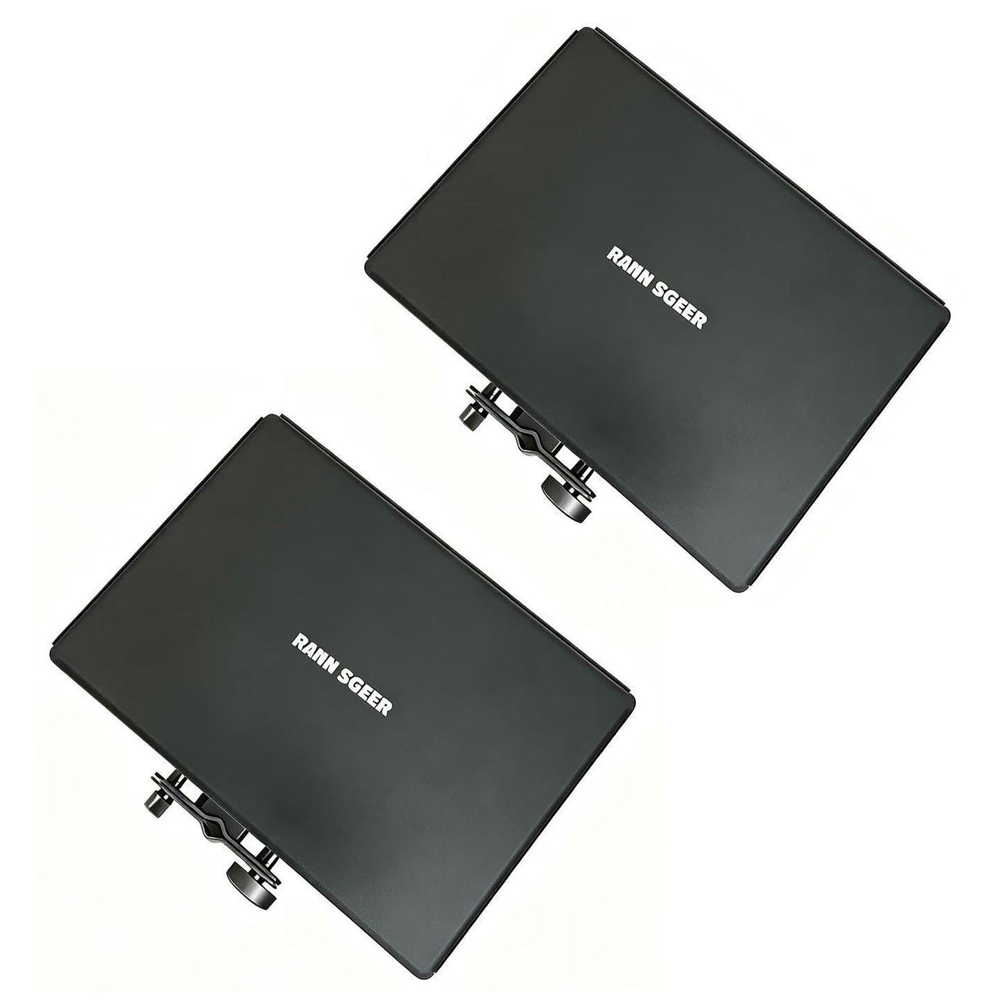 Rannsgeer 2-Pack Microphone Stand Tray | Heavy Duty Steel Utility Shelf for Mixers, Sound Cards, and Phones (RST304-P2)