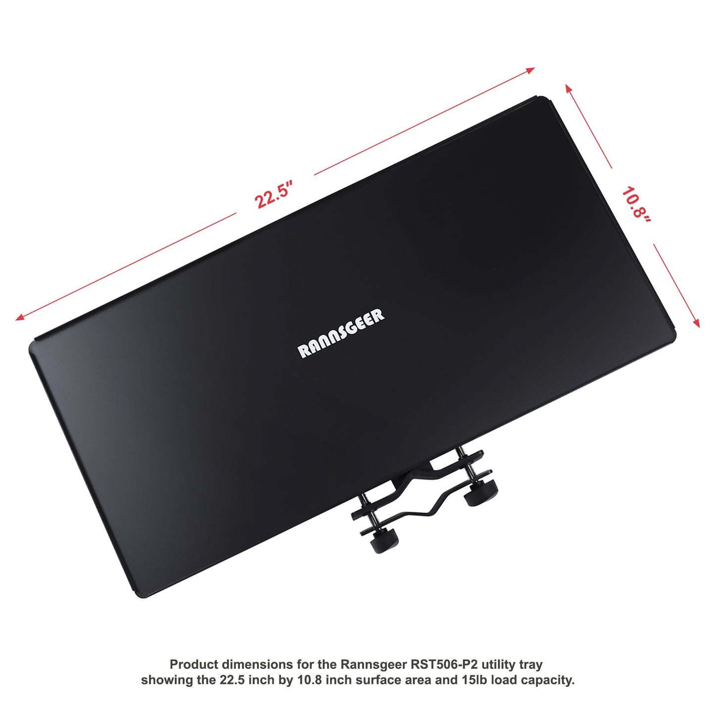 Rannsgeer RST506-P2 2-Pack Heavy Duty Steel Tray for TV Stands & Speaker Mounts