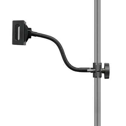 Rannsgeer Tablet & Phone Holder for Microphone Stand - 8" Flexible Gooseneck Mic Stand Mount, Fits 4.7-12.9" iPads, Samsung Tab & iPhone