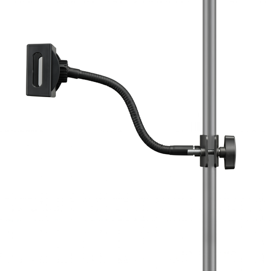 Rannsgeer Tablet & Phone Holder for Microphone Stand - 8" Flexible Gooseneck Mic Stand Mount, Fits 4.7-12.9" iPads, Samsung Tab & iPhone