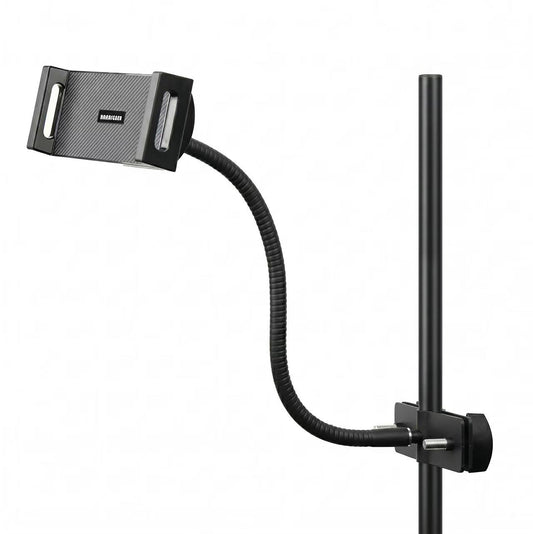 Rannsgeer 14" Flexible Gooseneck Tablet Holder for Microphone Stand & Treadmill - Metal Mount for iPad Pro 13, iPad Air, Samsung Tab & iPhone