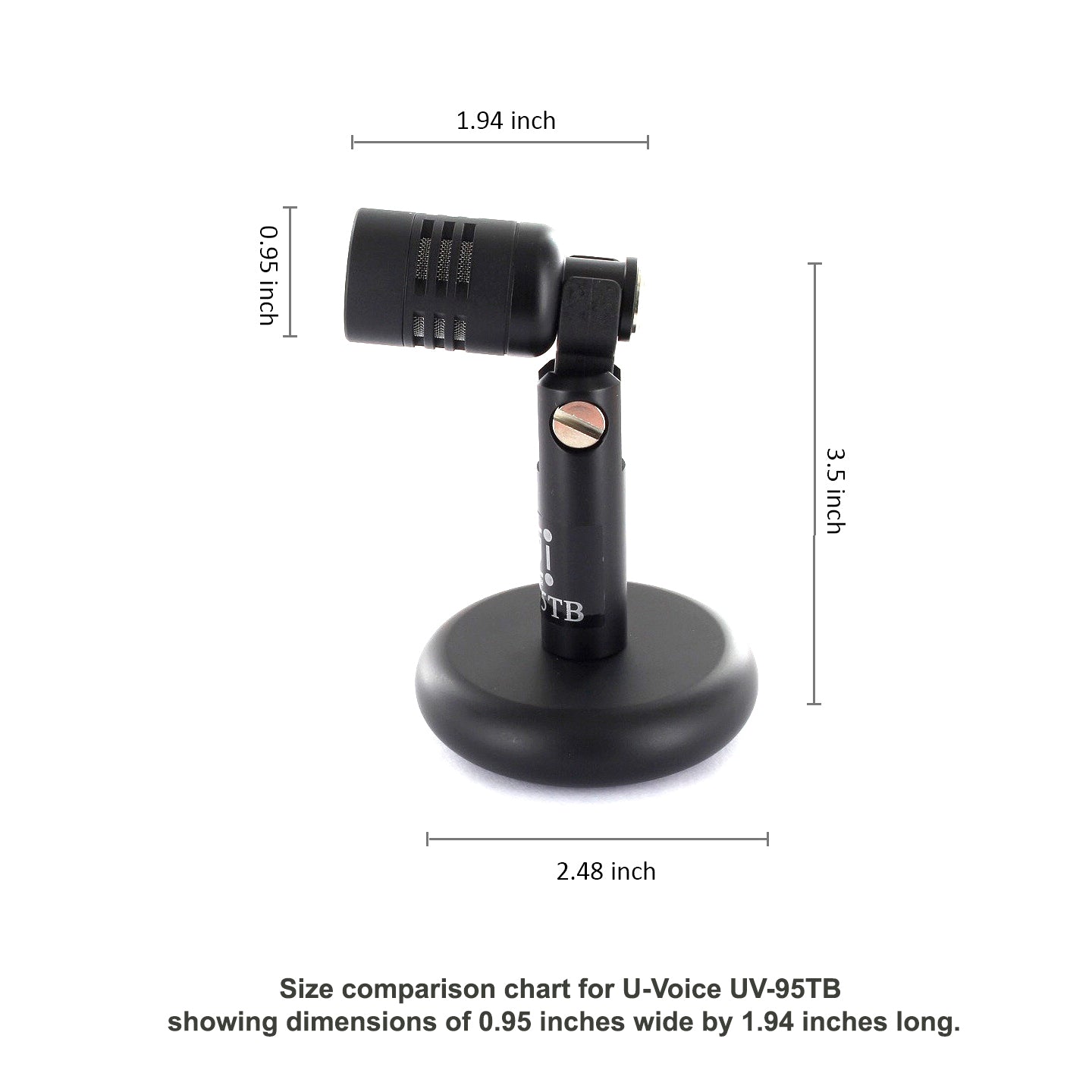 U-Voice UV-95TB USB Mini Condenser Microphone - Tabletop Mic for PC/Laptop, Streaming & Zoom Meetings