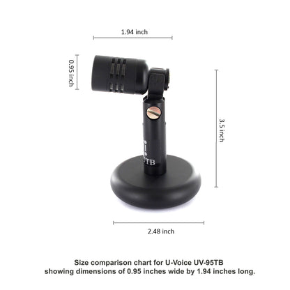 U-Voice UV-95TB USB Mini Condenser Microphone - Tabletop Mic for PC/Laptop, Streaming & Zoom Meetings